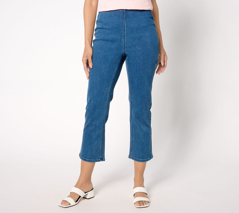 Denim & Co. Signature Petite Perfect Flex Cropped Jeans — View 7