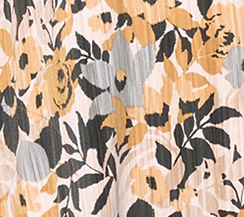 Susan Graver Petite Printed Liquid Knit Duster with Blouson Sleeves — View 7