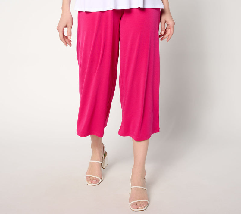 Susan Graver Petite Modern Essentials Liquid Knit Crop Pants — View 5