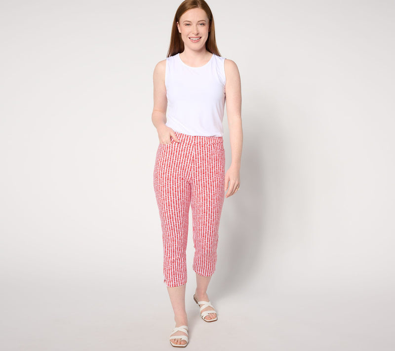 Susan Graver Weekend Regular Premium Stretch Ava Slim-Leg Capri — View 9