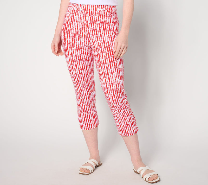 Susan Graver Weekend Regular Premium Stretch Ava Slim-Leg Capri — View 3