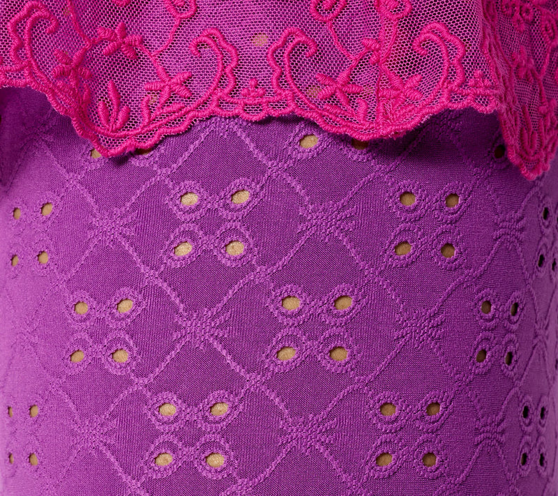 LOGO Layers by Lori Goldstein Regular Crop Stretch Eyelet Leggings — View 14