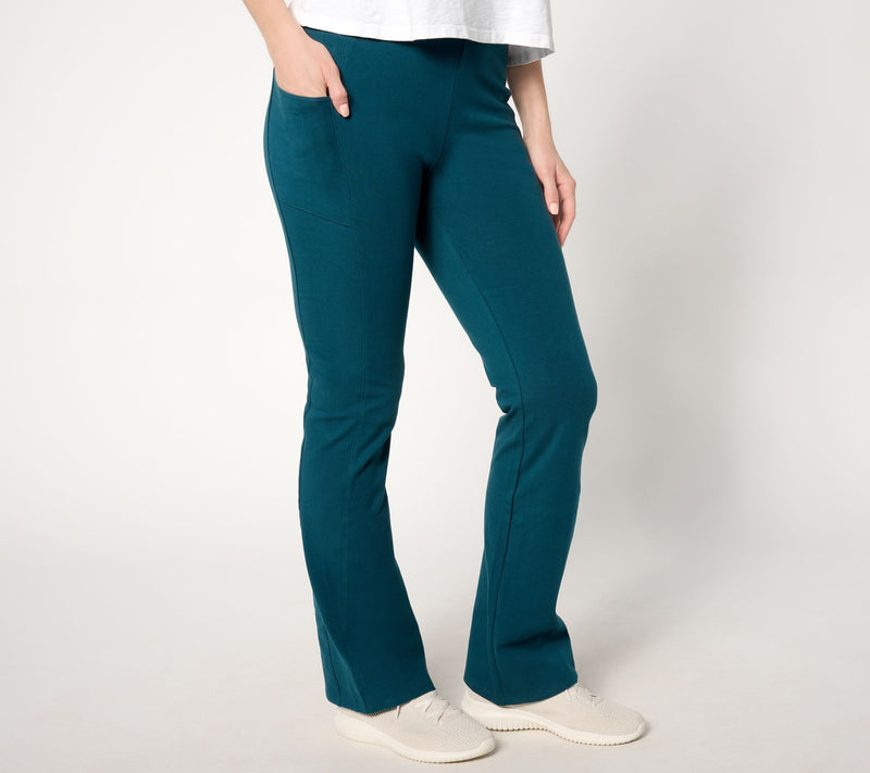 Denim & Co. Active Petite Duo Stretch Lightly Boot Pant w/ Pockets — View 7