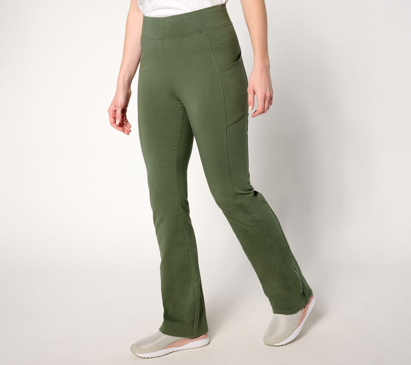 Denim & Co. Active Tall Duo Stretch Lightly Boot Pant w/ Pockets — Main view
