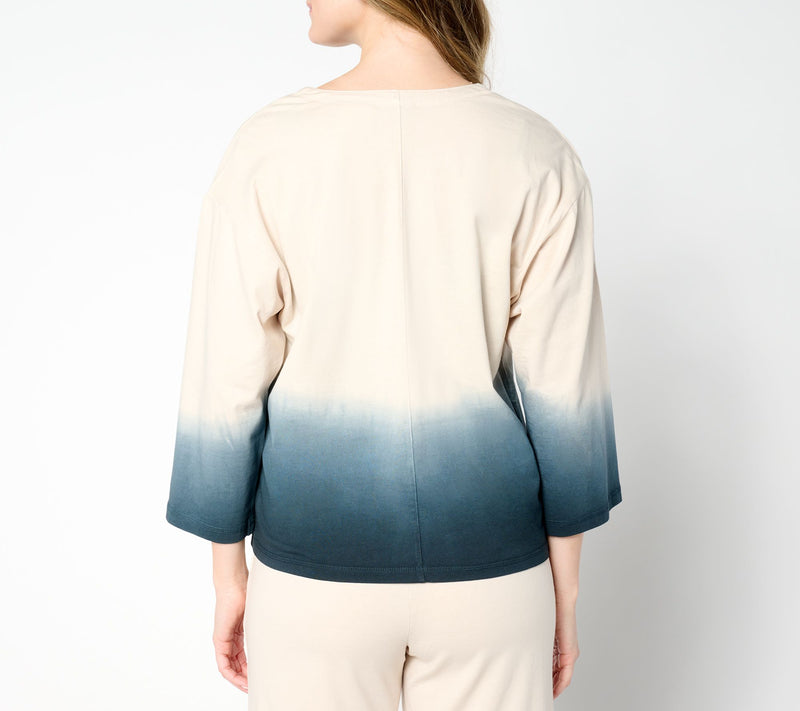LOGO by Lori Goldstein Beach to Street Dip Dye Topper — View 4