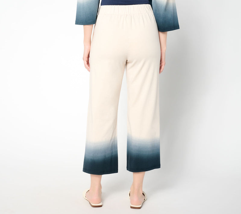 LOGO by Lori Goldstein Beach to Street Dip Dye Crop Pants — View 4