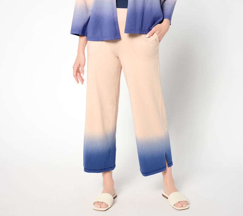 LOGO by Lori Goldstein Beach to Street Dip Dye Crop Pants — View 10