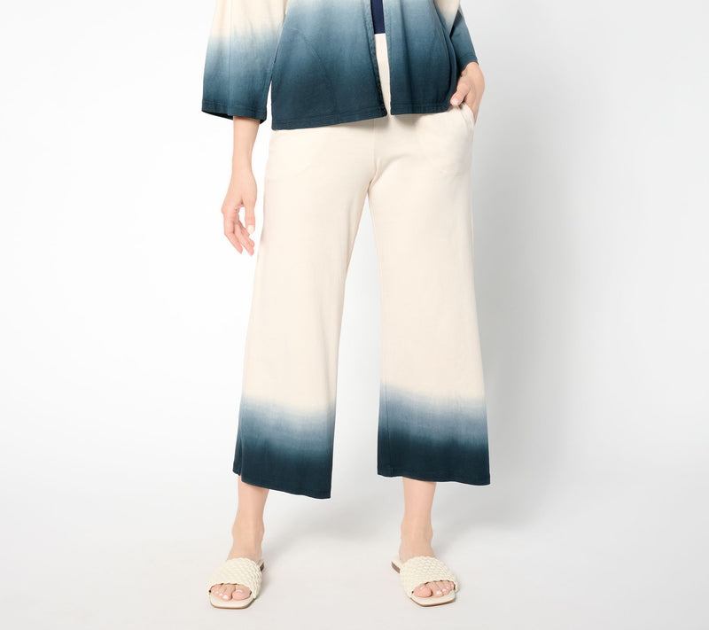 LOGO by Lori Goldstein Beach to Street Dip Dye Crop Pants — View 11