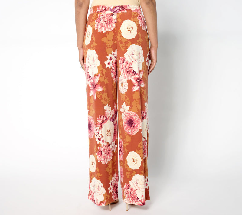 BEAUTIFUL by Lawrence Zarian Regular Printed Knit Wide Leg Pull-On Pant — View 10