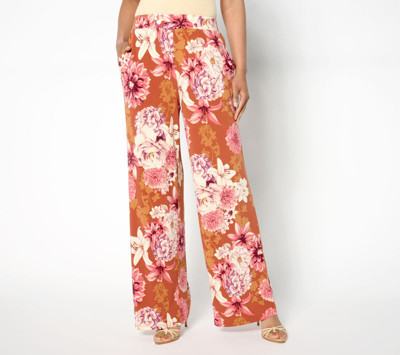 BEAUTIFUL by Lawrence Zarian Regular Printed Knit Wide Leg Pull-On Pant — Main view