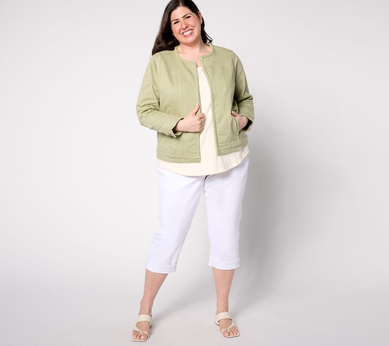 Destination 365 Denim Jacket with Braided Trim -Color — View 3
