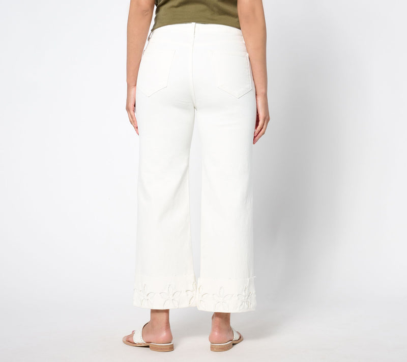 Driftwood Jeans Charlee Embroidered Cuff Jean - Cut It Out — View 2
