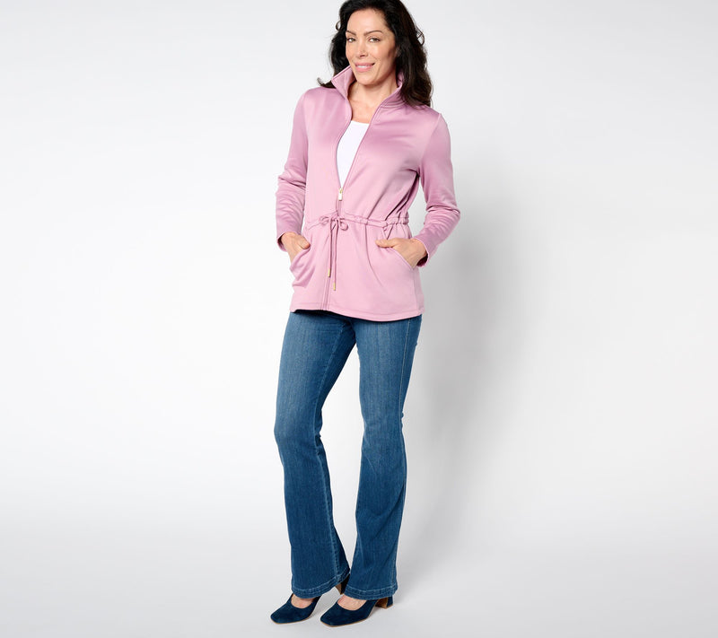Susan Graver Chic Fleece Cinched Waist Jacket — View 11