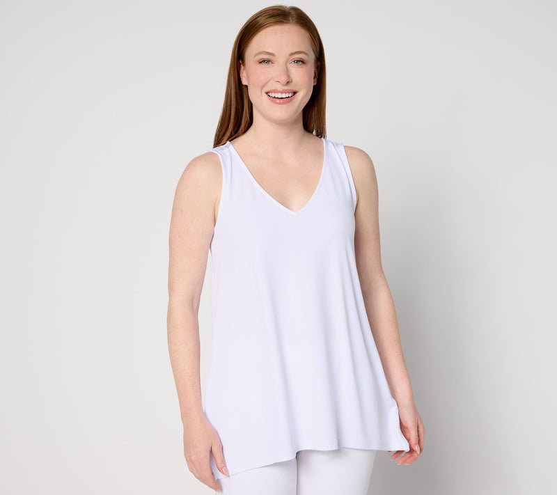 Dennis Basso Italia Knit Fit & Flare Tank Top — View 5
