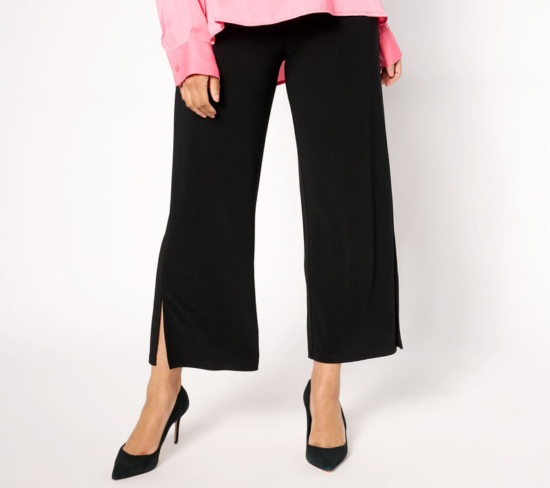 Dennis Basso Regular Cropped Luxe Crepe Pants — View 7