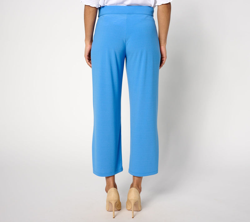 Dennis Basso Regular Cropped Luxe Crepe Pants — View 8