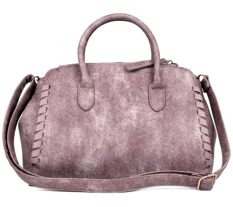 Julia Buxton Whip Stitch Vegan Leather Satchel — View 8