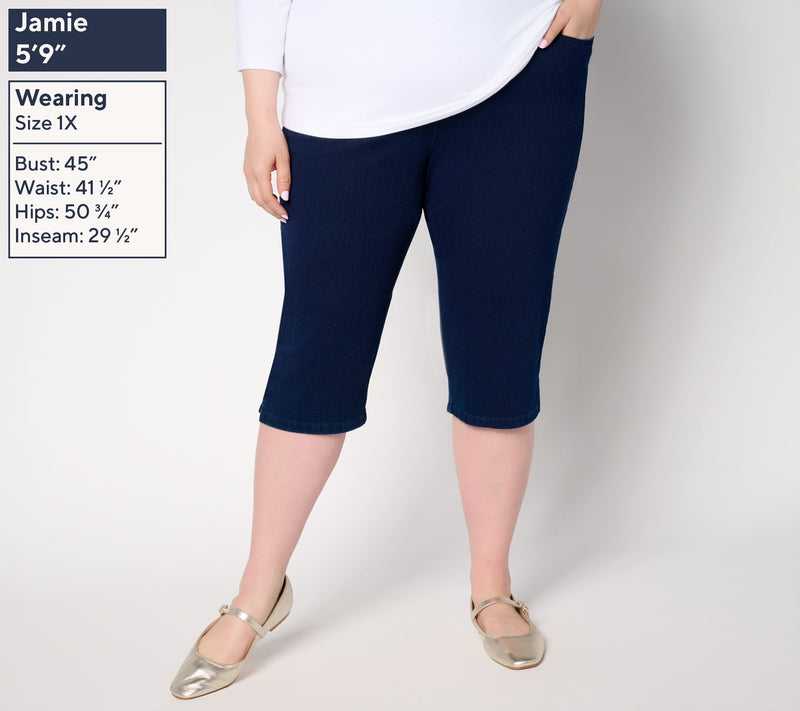 Denim & Co. Regular Comfy Knit Air Skimmer with Wide Waistband — View 14