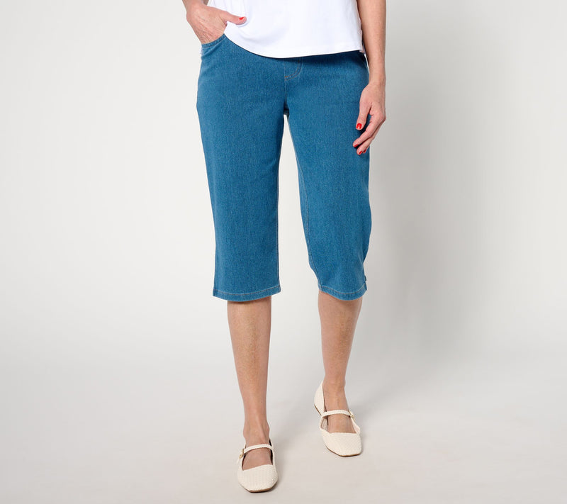 Denim & Co. Regular Comfy Knit Air Skimmer with Wide Waistband — View 9