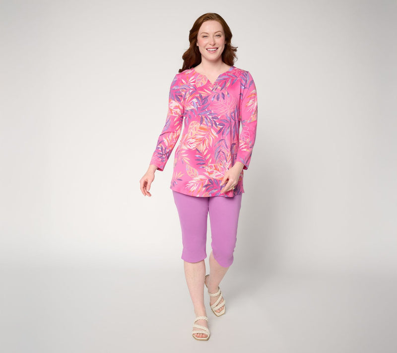 Denim & Co. Petite Comfy Knit Air Skimmer with Wide Waistband — View 17