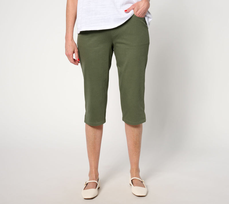 Denim & Co. Petite Comfy Knit Air Skimmer with Wide Waistband — View 5