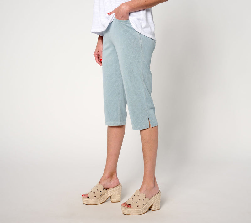 Denim & Co. Petite Comfy Knit Air Skimmer with Wide Waistband — View 3