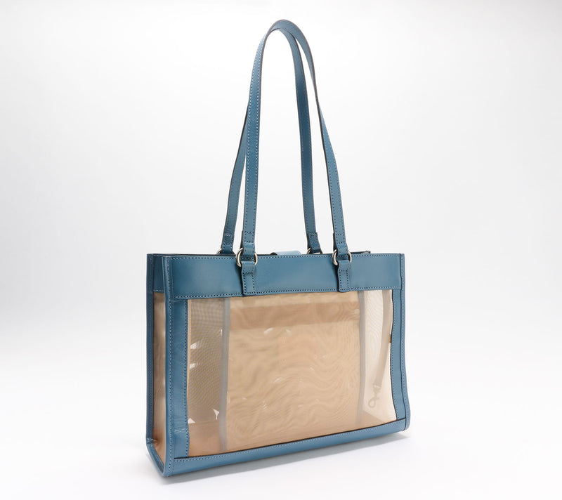 Patricia Nash Gianella Leather & Mesh Cavo Cut Out Tote — View 2