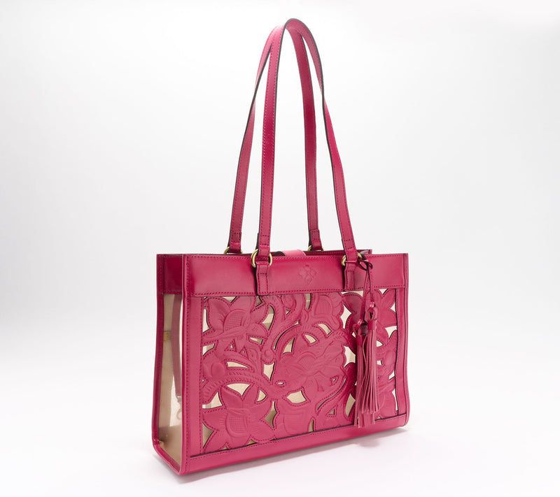 Patricia Nash Gianella Leather & Mesh Cavo Cut Out Tote — View 10