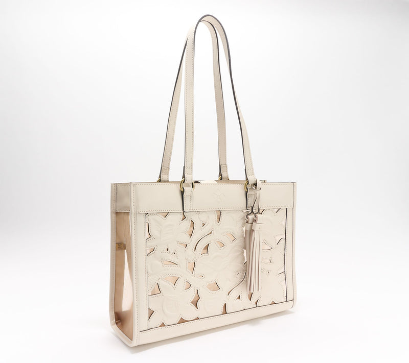 Patricia Nash Gianella Leather & Mesh Cavo Cut Out Tote — View 12