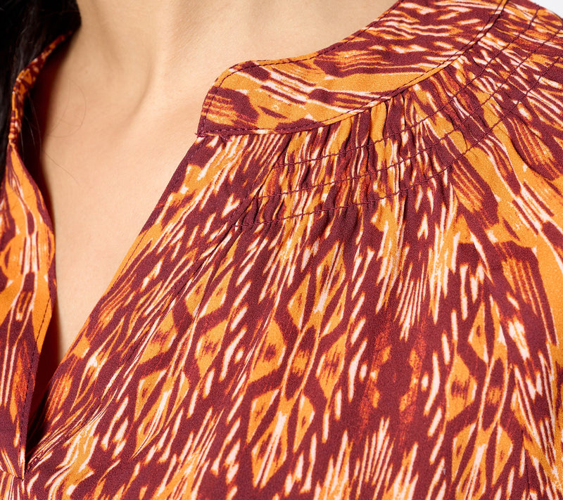 Belle by Kim Gravel Filigree Fantasy Ruffle Sleeve Blouse — View 4