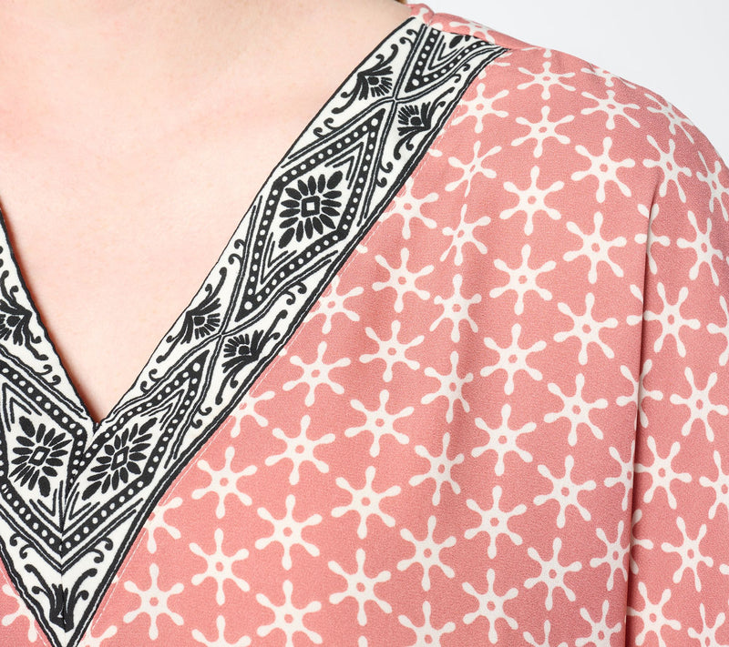 Belle by Kim Gravel Tribal Fusion Mixed Print Poncho — View 4