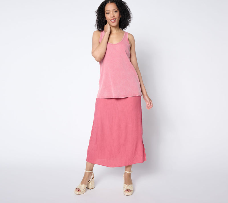 Peace Love World Boheme Ribbed Knit Swing Tank Top — View 7