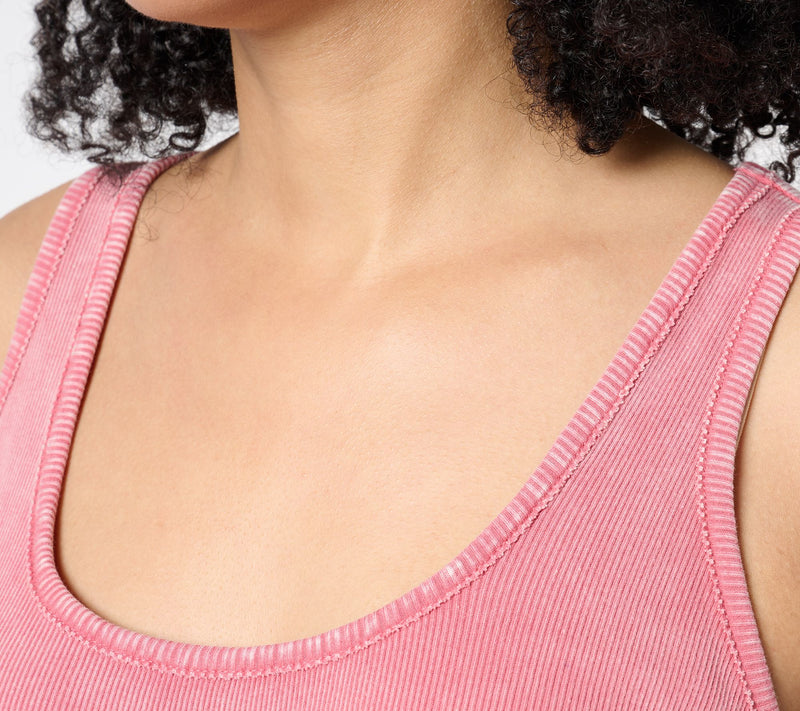 Peace Love World Boheme Ribbed Knit Swing Tank Top — View 8