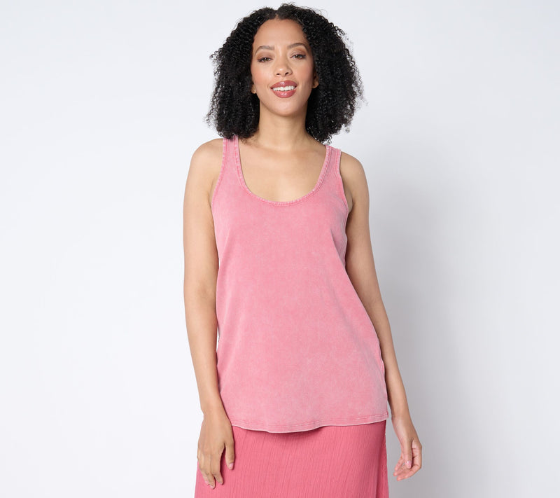 Peace Love World Boheme Ribbed Knit Swing Tank Top — View 16