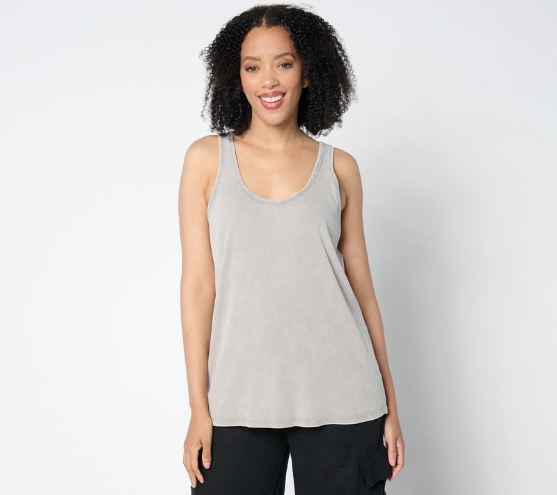Peace Love World Boheme Ribbed Knit Swing Tank Top — View 17