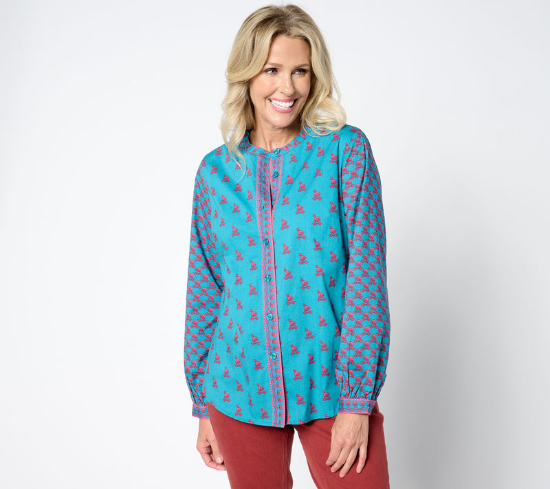Belle by Kim Gravel Perfect Patchwork Blouse — View 12