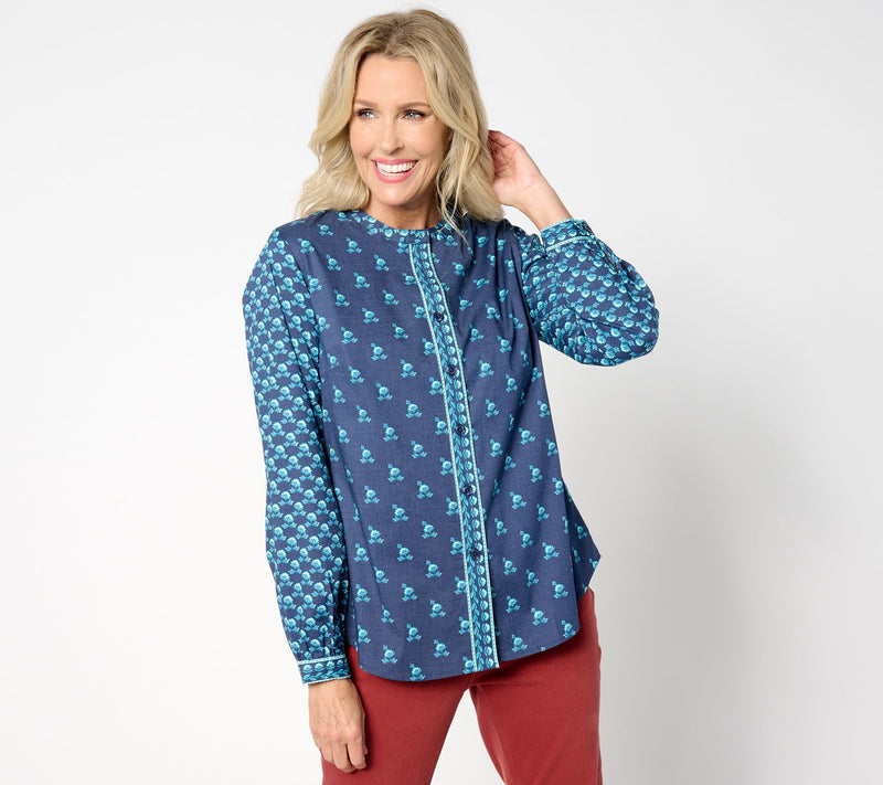 Belle by Kim Gravel Perfect Patchwork Blouse — View 13