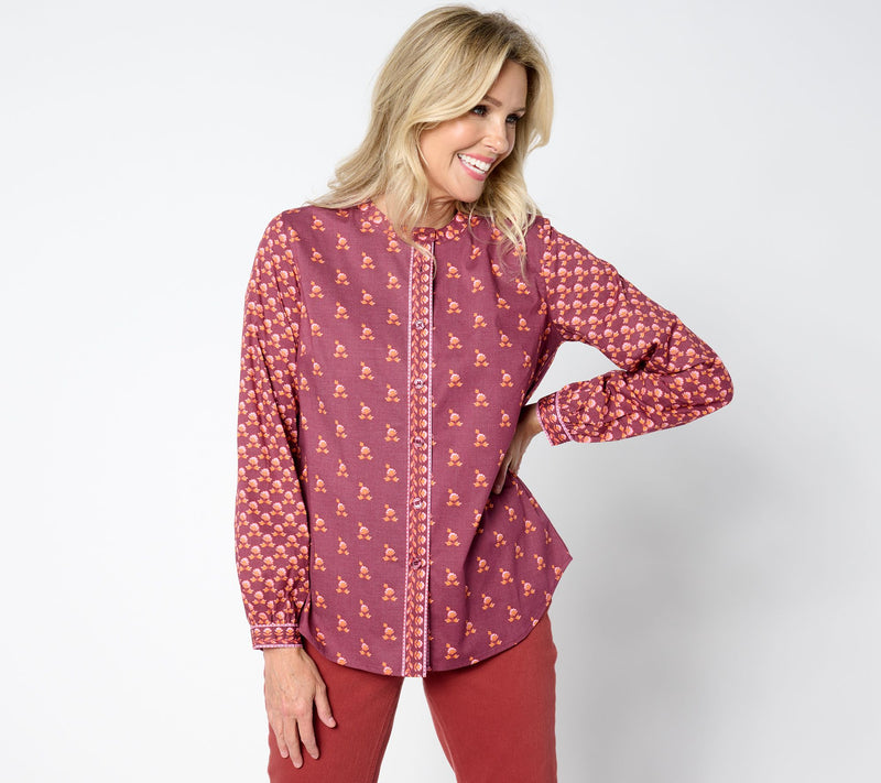 Belle by Kim Gravel Perfect Patchwork Blouse — View 14