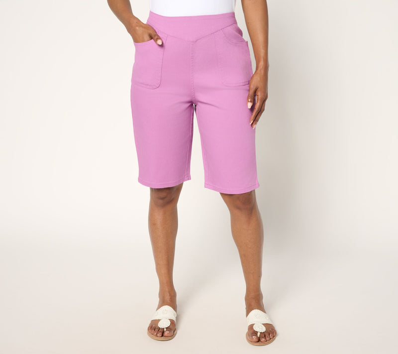 Denim & Co. Regular "How Timeless" Bermuda Short — View 5