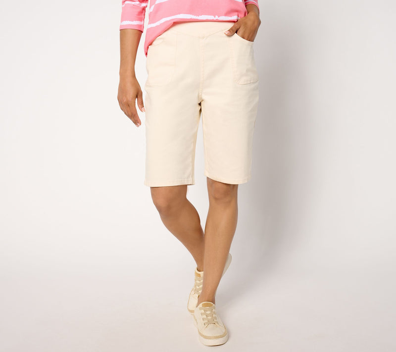Denim & Co. Regular "How Timeless" Bermuda Short — View 21