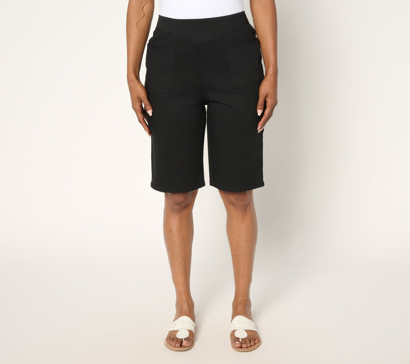 Denim & Co. Petite "How Timeless" Bermuda Short — Main view