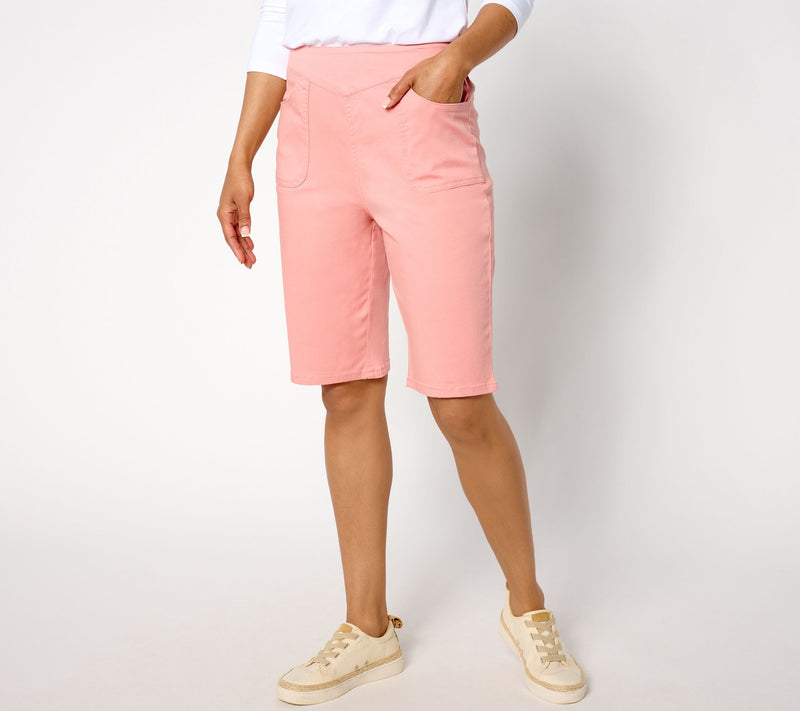 Denim & Co. Petite "How Timeless" Bermuda Short — View 17