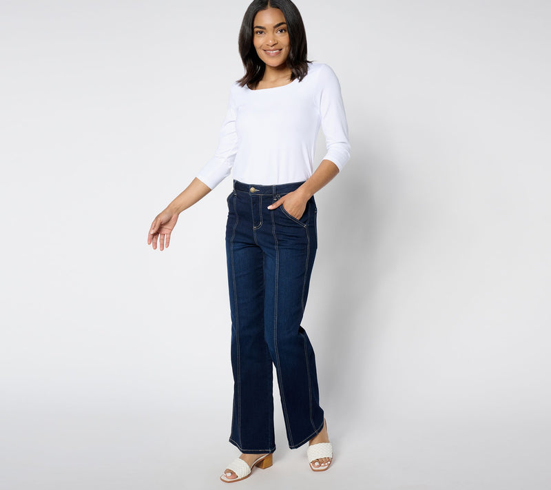 Belle by Kim Gravel TripleLuxe Tall Denim Seamed to Perfection Jean — View 7