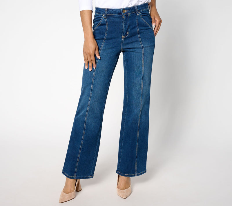Belle by Kim Gravel TripleLuxe Tall Denim Seamed to Perfection Jean — View 5