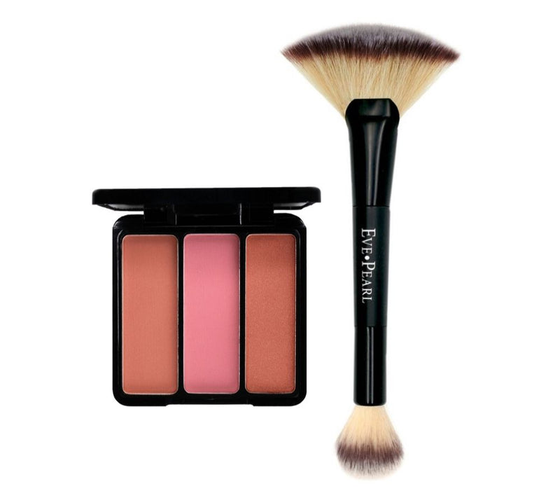 EVE PEARL Blush Trio & 204 Dual Fan Highlighter Brush — View 5
