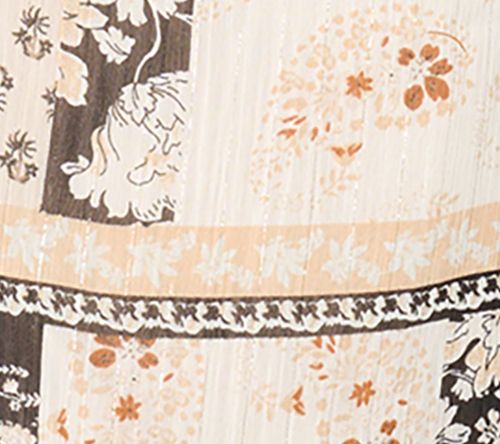 Belle Boho by Kim Gravel Patchwork Peasant Blouse with Tassels — View 6