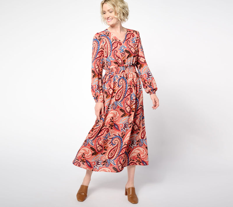 Belle Boho by Kim Gravel Petite Rustic Paisley Dress — Main view