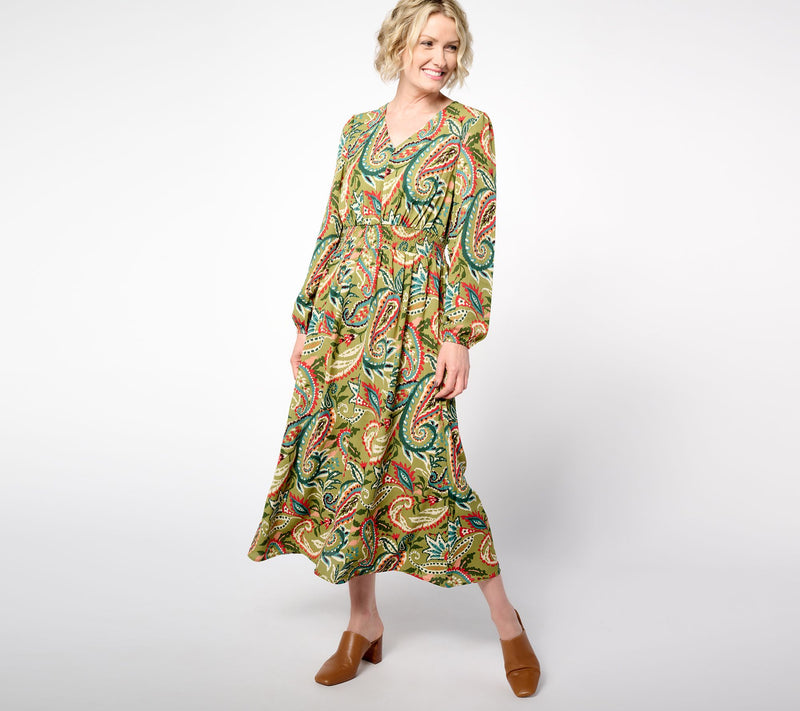 Belle Boho by Kim Gravel Petite Rustic Paisley Dress — View 9
