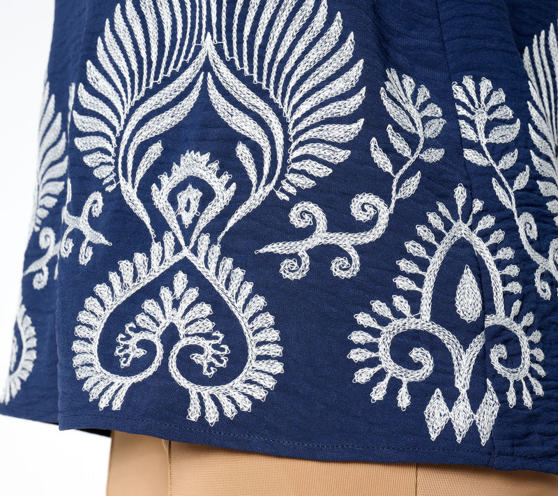 Attitudes by Renee Embroidered Woven Tank — View 4