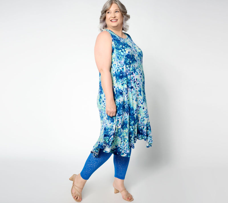 LOGO Layers by Lori Goldstein Regular Stretch Lace Leggings — View 9